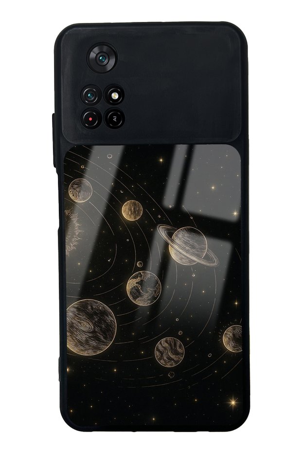 Xiaomi Poco M4 Pro Golden Orrery Design Glossy Phone Case