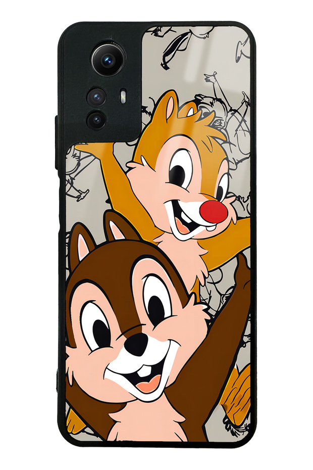 حافظة هاتف لامعة بتصميم السناجب لهاتف Xiaomi Redmi Note 12s