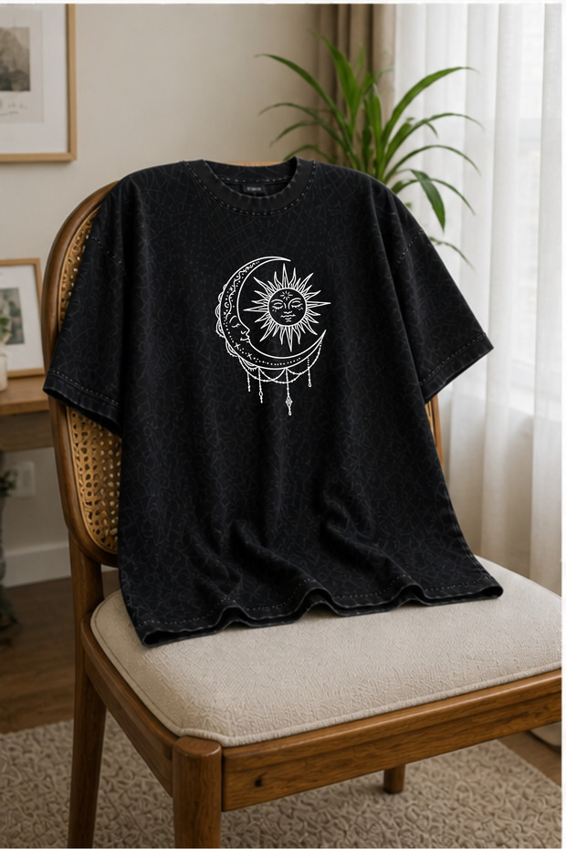 Modex Washed Oversize Unisex T-Shirt Washed Vintage Street Style Street Fashion Cotton Comfortable Fit Daily Wear T-Shirt
