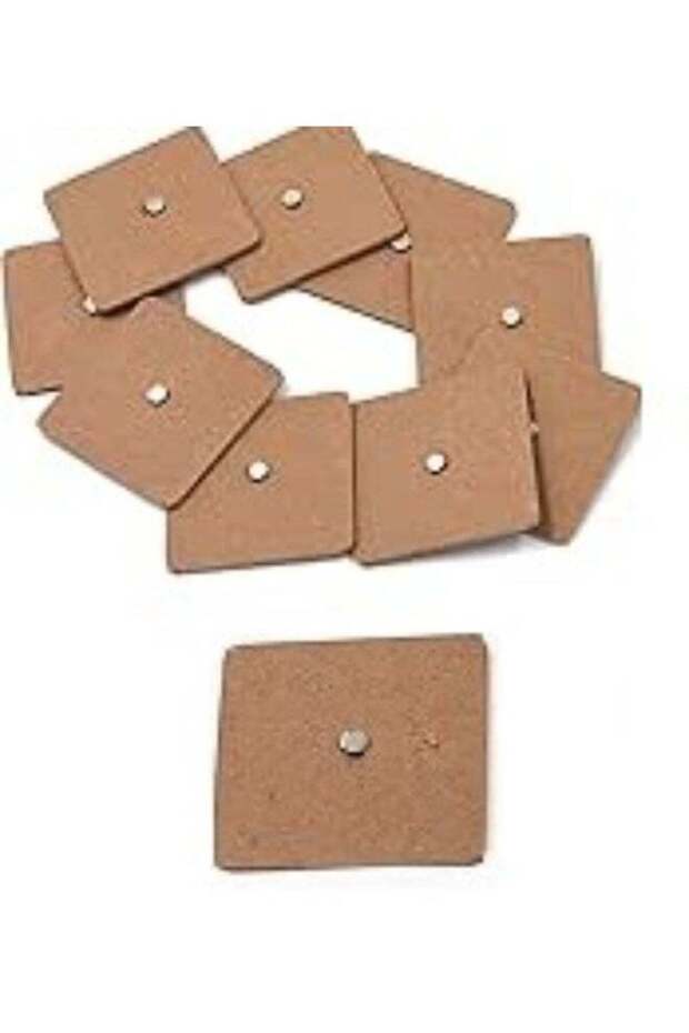Plain MDF Wooden Fridge Magnet Blanks Cutouts - Square (Pack of 10)