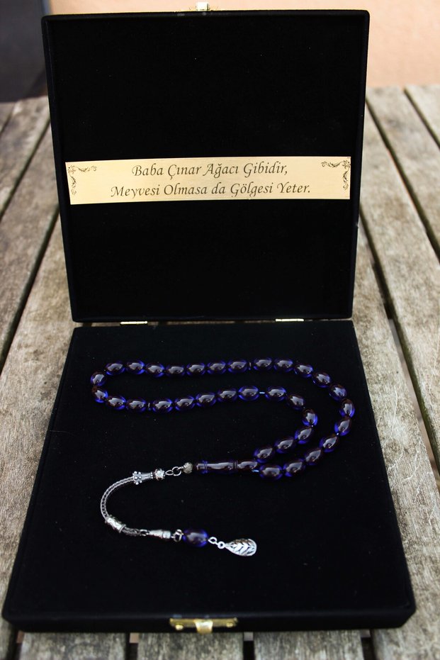 Certified Special Gift Boxed Fire Amber Prayer Beads Father's Day Valentine's Day Gift