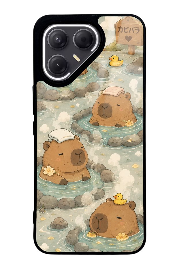 Tecno Pova 7 Pro Capybara Onsen Design Glossy Phone Case