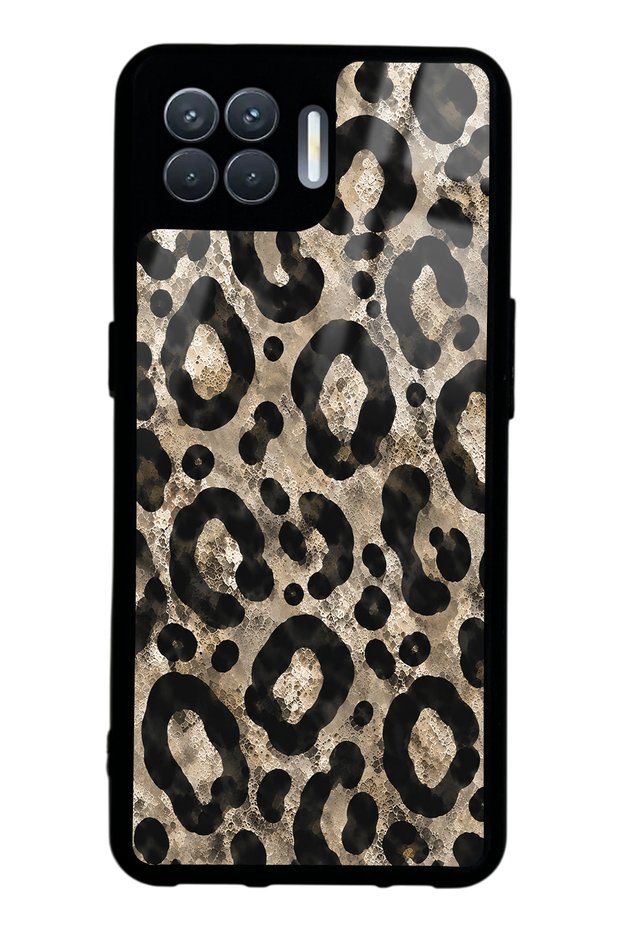 Oppo Reno 4 Lite Brown Leopard Design Glossy Phone Case