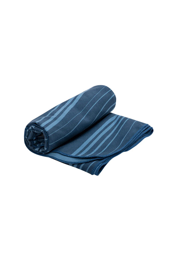 DryLite Microfiber Towel - أزرق مخطط - XL