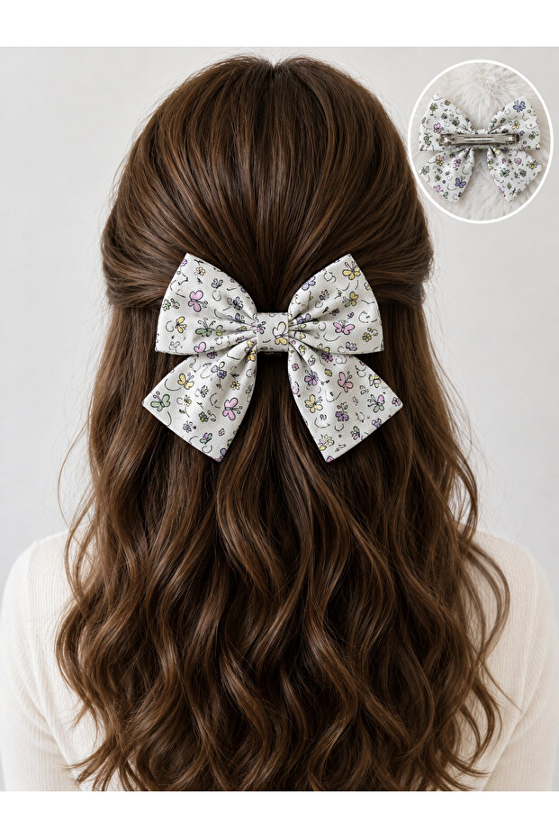 Handmade Automatic Bow Clasp - Suitable for Adults and Children. Flowers - Polka Dots - Gingham Checks - Bows - Butterflies - Leopard Prints and Solid Plain Colors