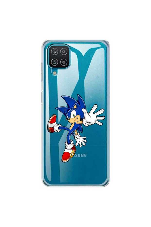Case compatible with Samsung Galaxy A12 Silicone Transparent Sonic Pattern