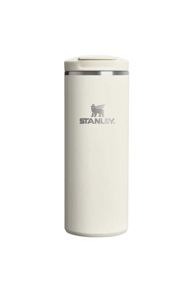 The Transit Fliptop Mug 12oz, Cream Gloss 10-13063-013 Insulated Mug with Flip Lid, 350 ml