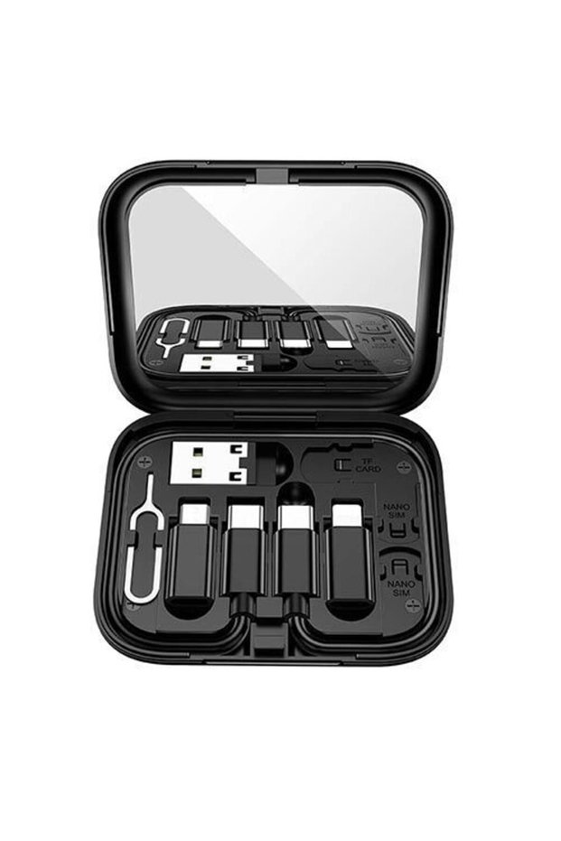 Καλώδιο USB πολλαπλών θυρών (Regular USB) σε Lightning / Type-C / micro USB, Μαύρο