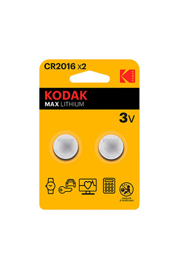 Max Lithium CR2016 Coin Cell Battery With 3V Voltage- 2pcs