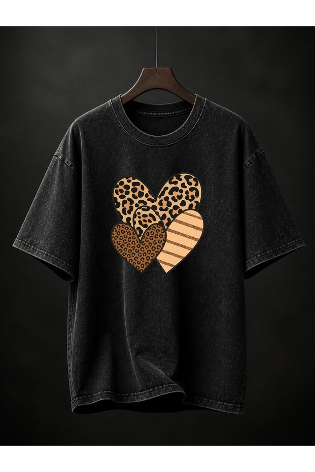 Acid Washed Oversize Unisex T-Shirt Washed Vintage Street Style Street Fashion Cotton Comfortable Fit Daily Wear T-Shirt
