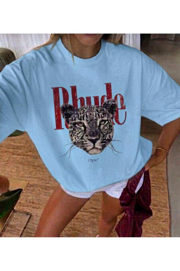 Unisex Men/Women Leoparphude Different Collar Custom Printed Oversize Cotton T-Shirt