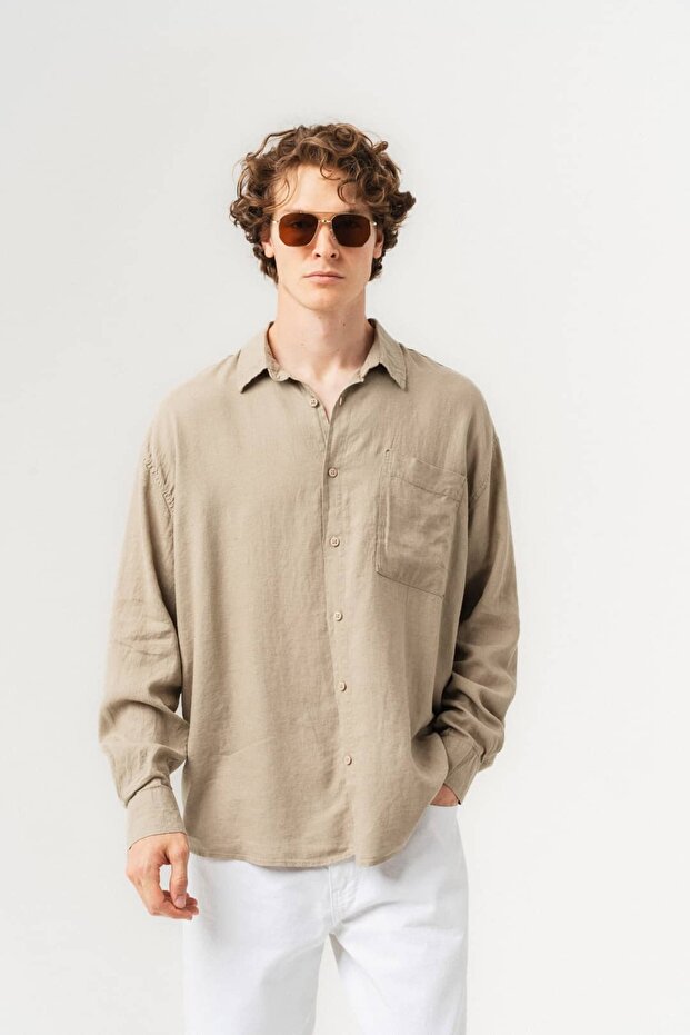 Loompock Premium Cotton Fabric Long Sleeve Oversize Shirt