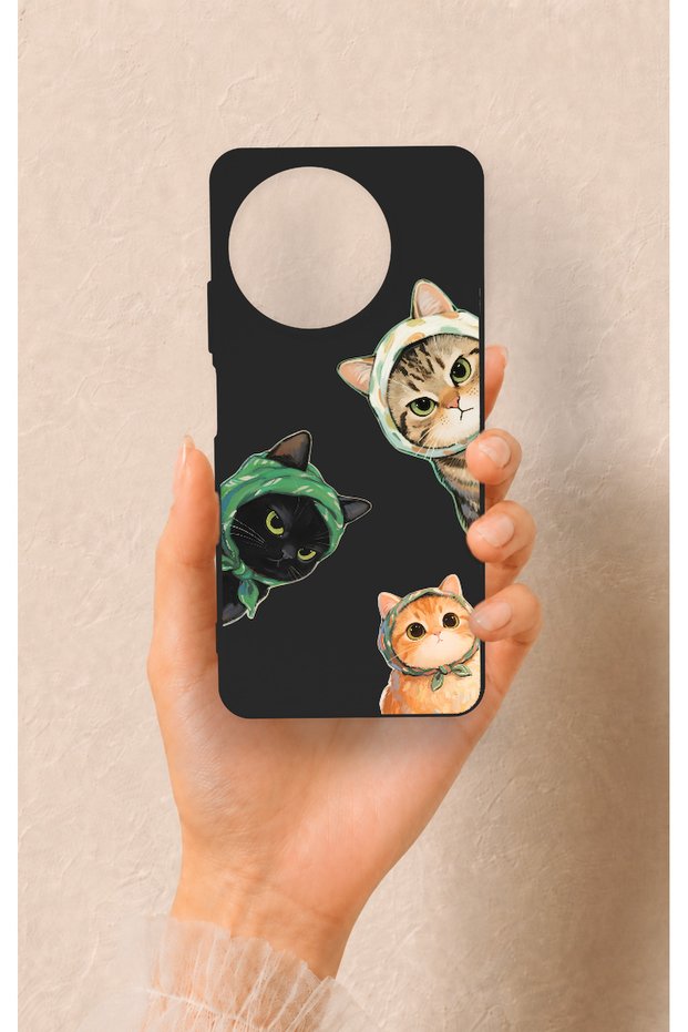 حافظة سيليكون متوافقة مع Realme 11 من طراز Cat Team Pattern