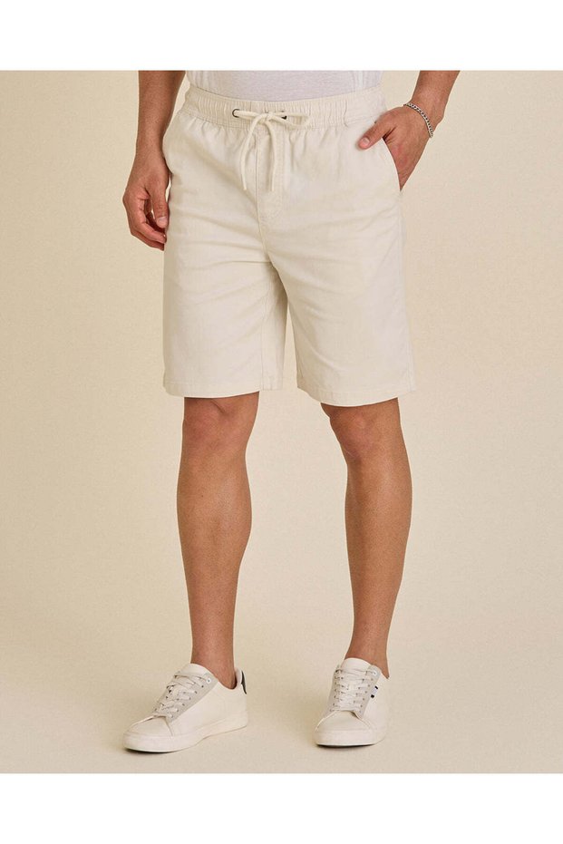 Men Ivory Pull On Shorts