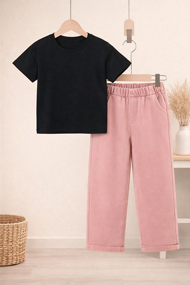 Girl's 2-Piece Combination Woven Summer Sportswear Stylish Design