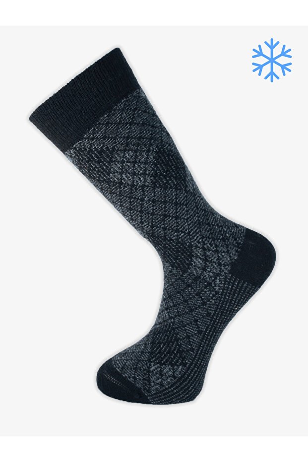 Burucek Lamswool Winter Socks Comfortable Men's 12-Piece Socks
