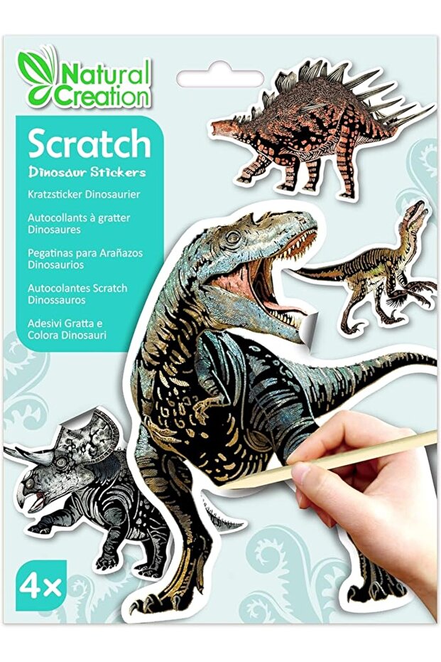 Scratch Stickers Dinosaur | Scratch Art, Ages 3+
