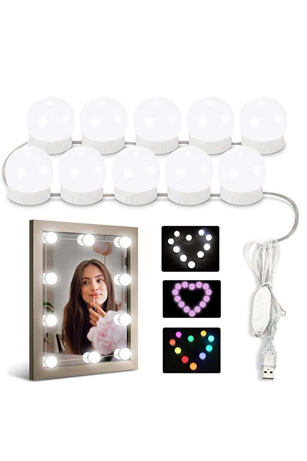 Mirror Lights Vanity Lighting 10 LED Bulb Make up Decoration Lights Hollywood Style 16 Modes