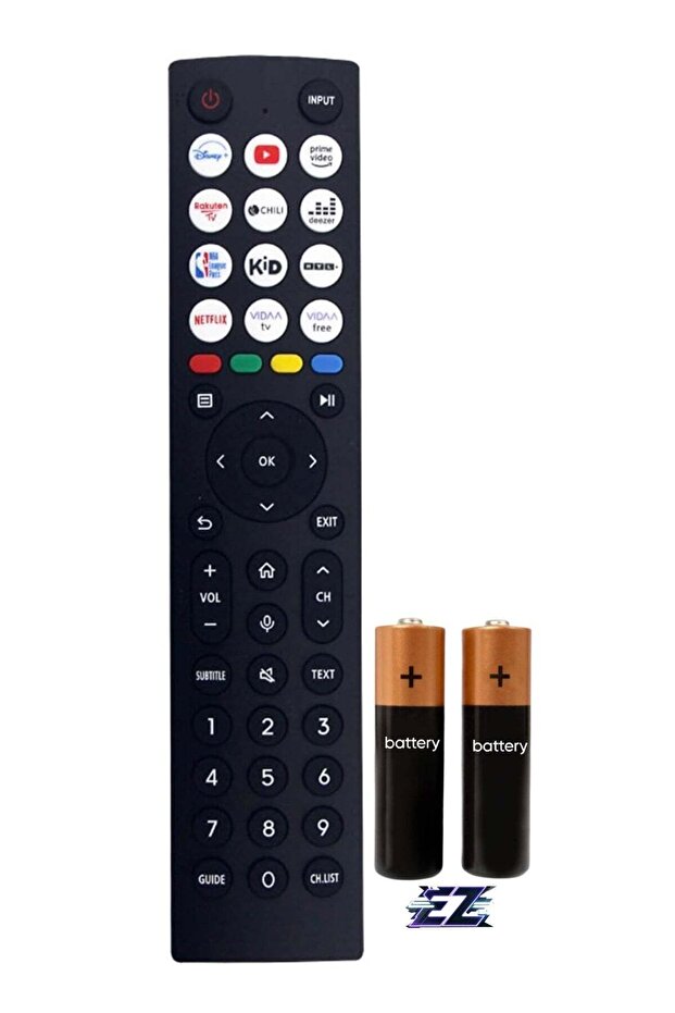 ERF2R36H Replacement Remote Control for Hisense 4K UHD LED LCD Smart TV with battery