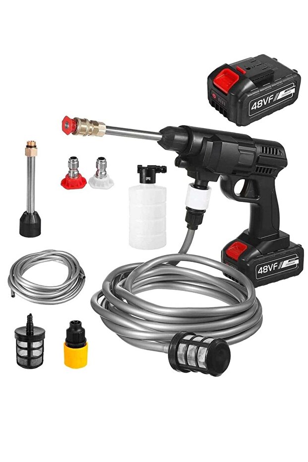 48V Cordless Portable Washer Electric High Pressure Cleaner Machine 200W 30 Bar