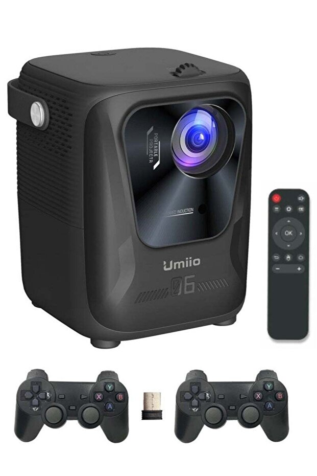 Portable 4K Gaming Projector – LED Light Source, Android Smart Projector with WiFi & Bluetooth