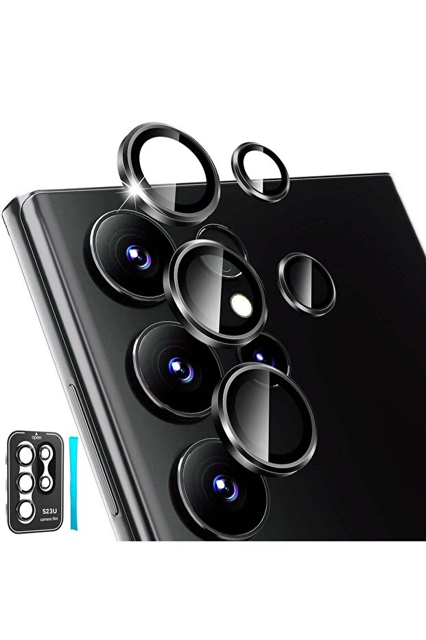 Samsung Galaxy S23 Ultra Camera Lens Protector, 9H Tempered Glass + Aluminum Alloy Metal