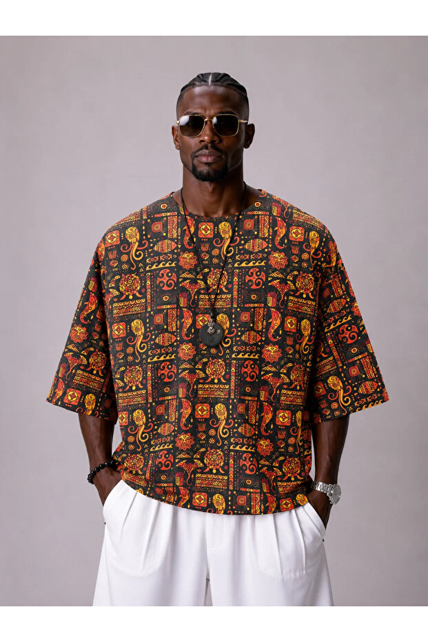 Oversize Bohemian Cotton Linen Tshirt