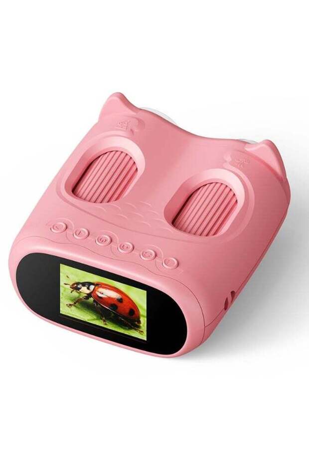 Pink 2 In 1 Digital Microscope Telescope for Kids - 1000X Magnification 1080P HD Camera