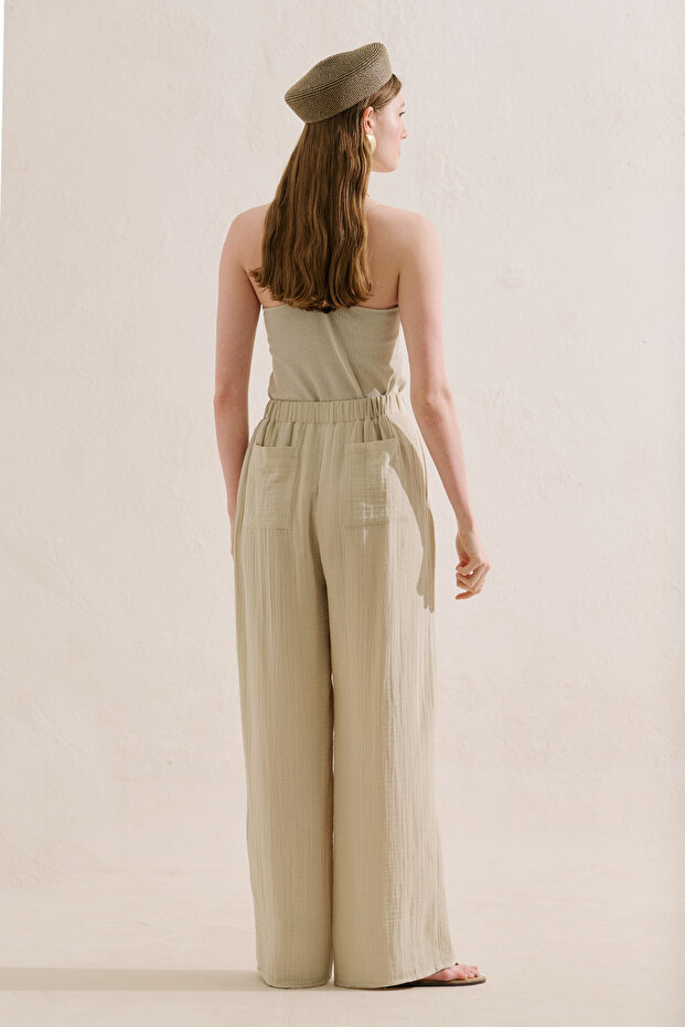 Muslin Envelope Pants Sand - 4