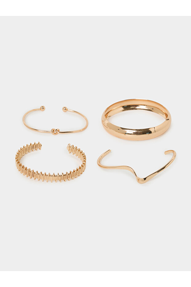 Set of 4 - Textured Assorted Bangle