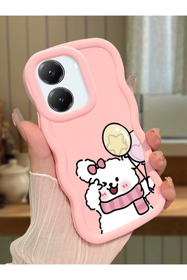 Poco X7 Pro Compatible Case Camera Protector Pink Silicone Couple Phone Case Cat Pattern