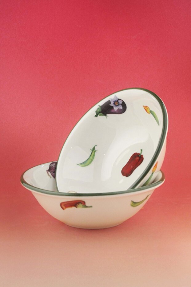 Vegetables 2 Porcelain Bowls