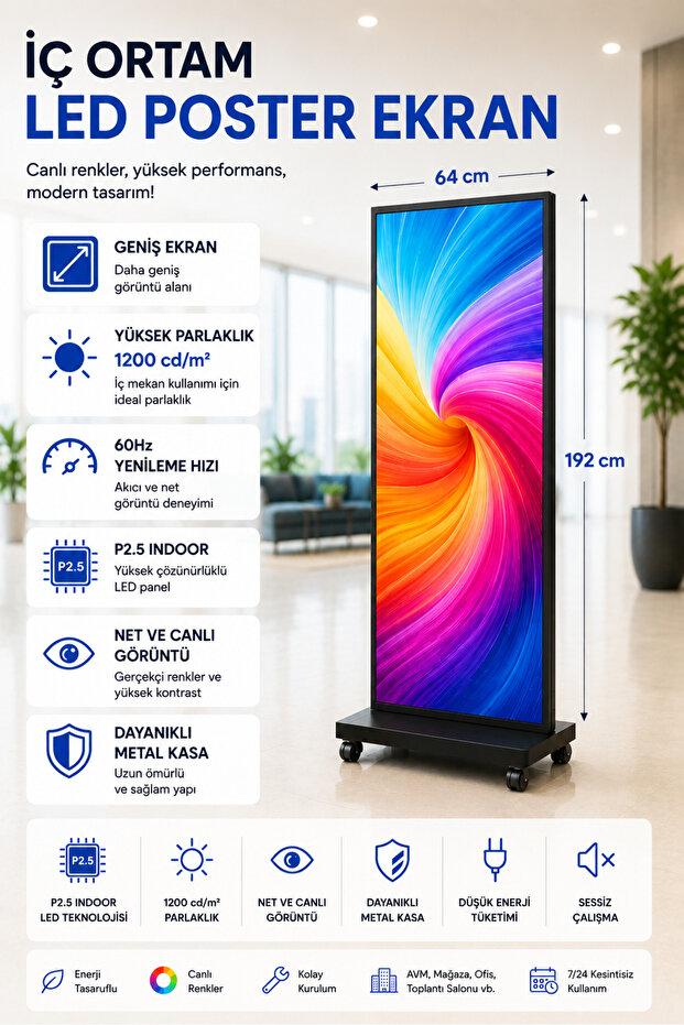 Led Poster Ekran Indoor