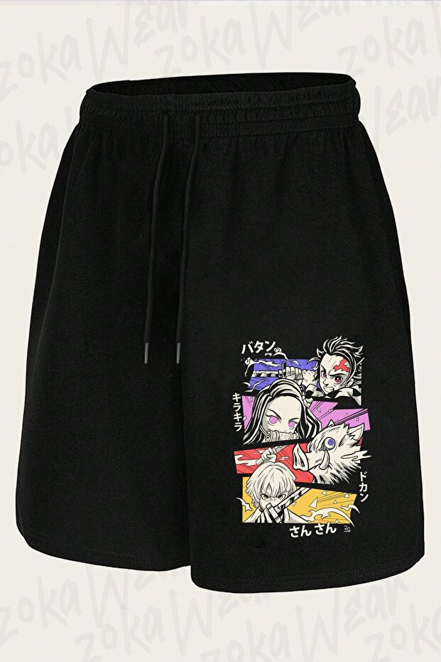 Unisex Anime Design Printed Shorts