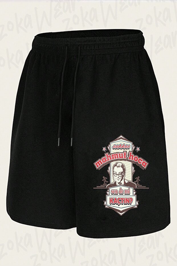 Unisex Mahmut Hoca Design Printed Shorts