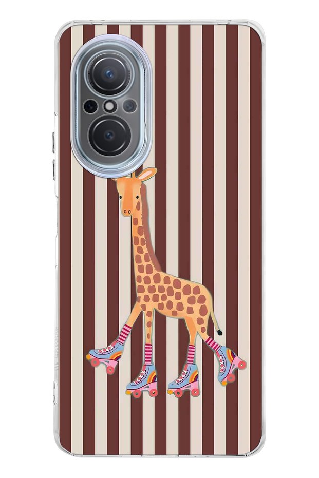 Huawei Nova 9 Se Compatible Cute Giraffe Pattern Transparent Phone Case