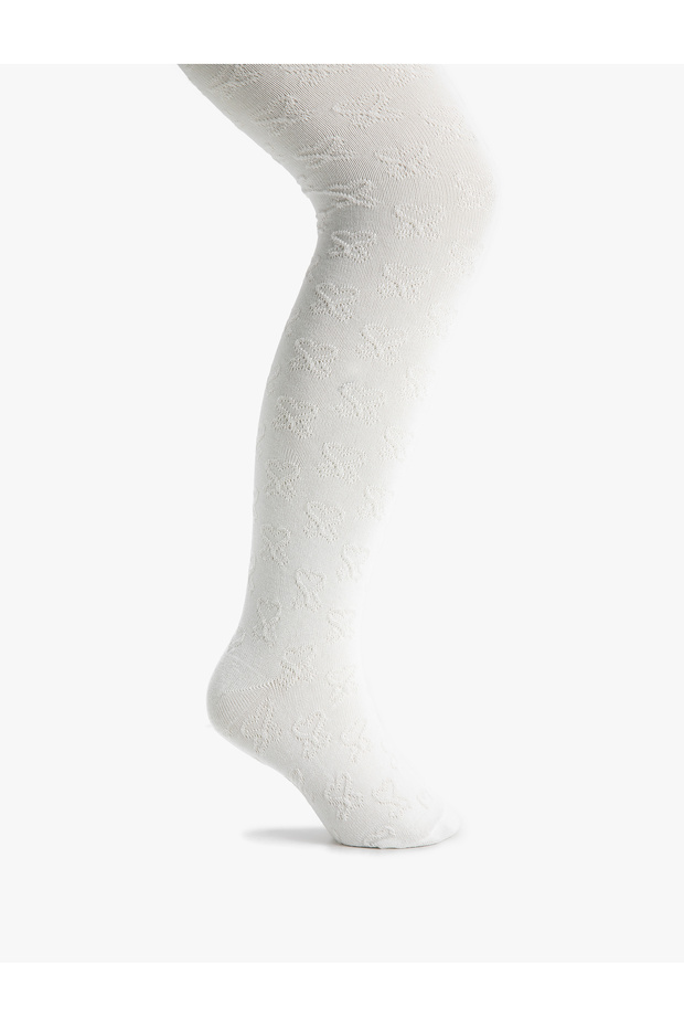 Textured Basic Pantyhose - 2