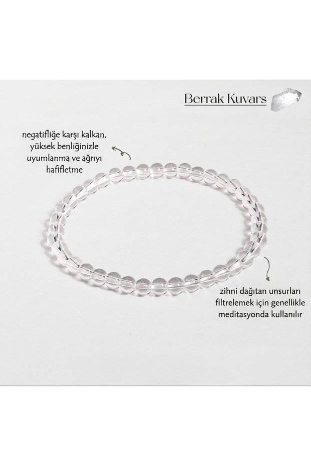 Real Crystal Quartz Natural Stone Bracelet 4 mm