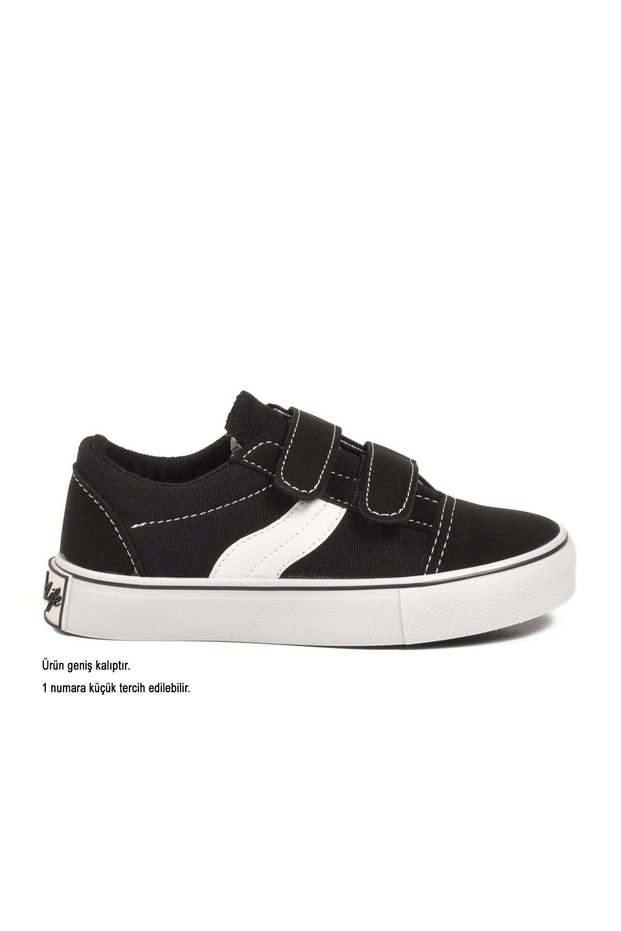 Black (Wide Fit) Knitwear Velcro Boys' Sports Shoes