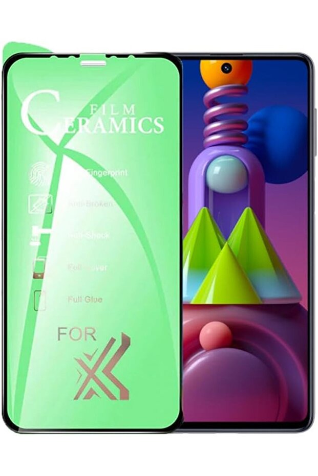 واقي شاشة nht shop متوافق مع هاتف Galaxy M51، سيراميك لامع نانو 818517