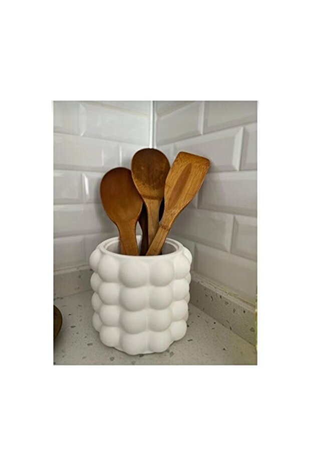 Modern Concrete Design Bubble Spoon Holder, Stylish and Functional Kitchen Organizer