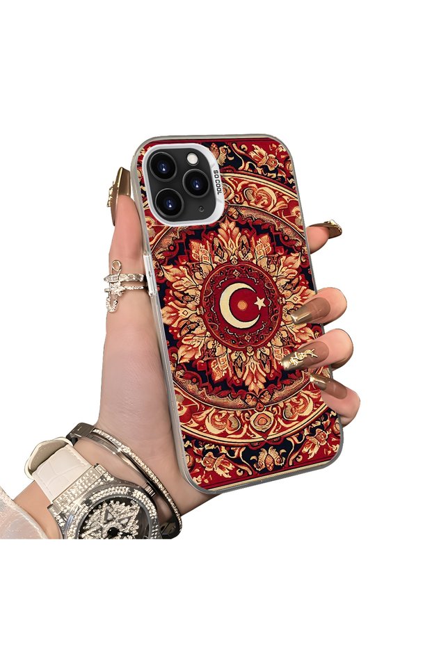 iPhone 11 Pro Compatible Hard Acrylic Back Silicone Edge Lens Protection Case