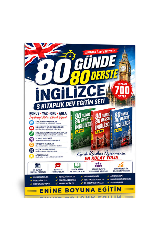 English Training Kit (3 Books) with 80 Lessons in 80 Days