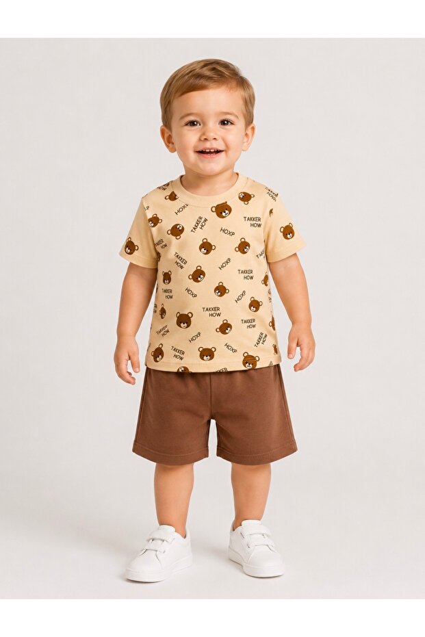 Boys' Summer T-Shirt Shorts Cotton Set