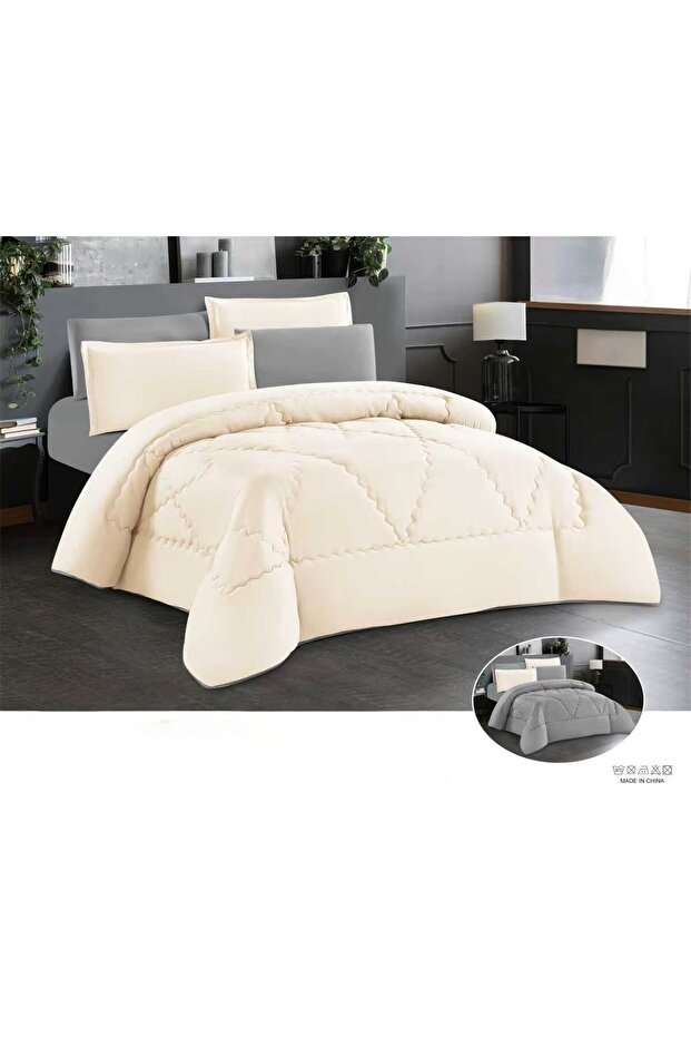 Bedspread Single and Double Plain Two-Sided Microfiber 180X240