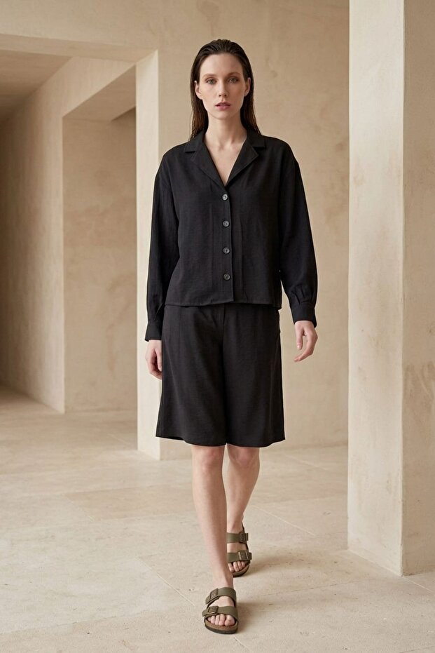 My Fashion Cotton Poplin Shirt and Shorts Set