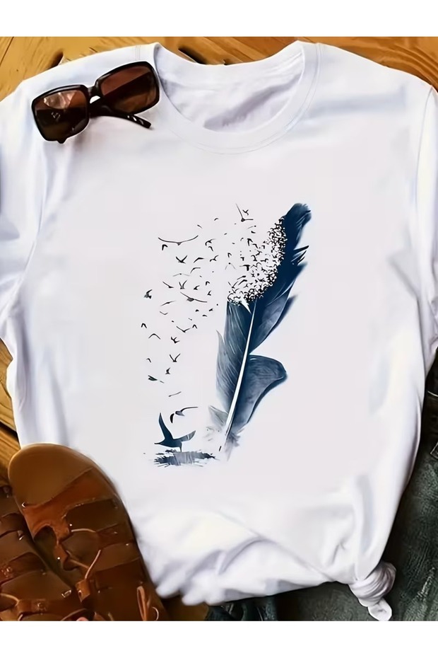 Unisex Comfortable Fit Tshrit Mixed Printed Tshirt