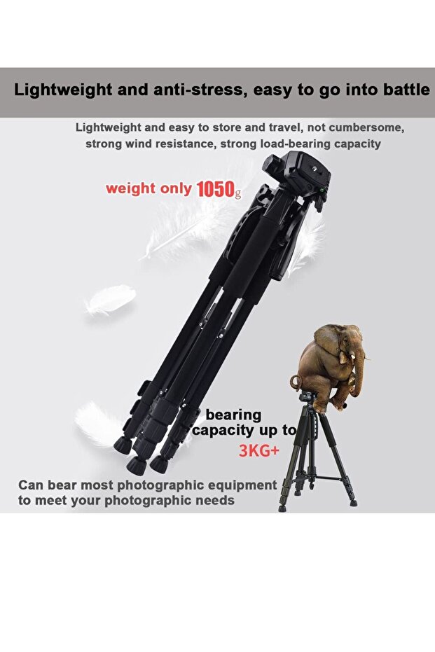 Camera tripod Stand 360 degree rotatable with Carry Bag professional Tripod for DSLR and all Cameras & Mobile Phones with Universal Compatibility Completely Abrasion