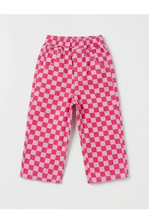 Kareli Pembe Pantolon