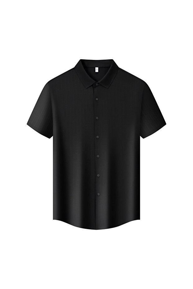 Arw86297 Seri̇ntutan--High Quality Men's Polyamide Shirt with Snap Fasteners